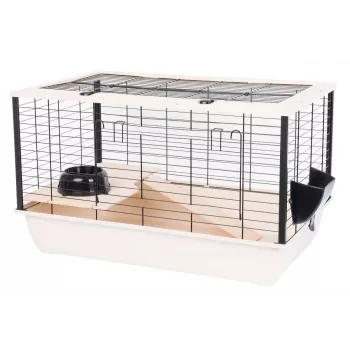 Jaula para roedores INTER ZOO Bunny 80 De Luxe — plástico, 78×48×50 cm, incluye comedero