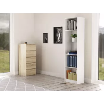 Librería para oficina Topeshop R50 BIEL 5 baldas blanco