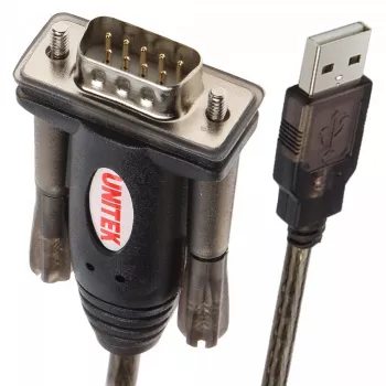 Cable serie UNITEK Y-105 Negro 1,5 m USB Type-A DB-9