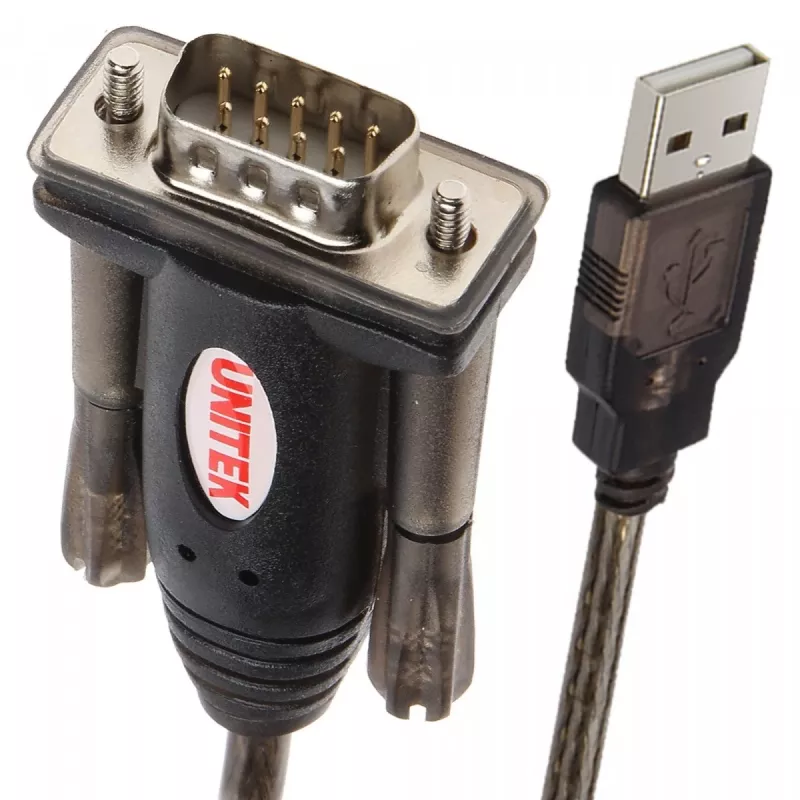 Cable serie UNITEK Y-105 Negro 1,5 m USB Type-A DB-9