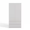 Top E Shop SZAFA MALWA B armario de dormitorio, 5 estantes, 2 puertas, blanco