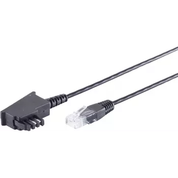 Cable de teléfono S/CONN 12-09045 3 m negro