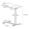 Soporte móvil de escritorio/portátil Maclean, blanco, altura ajustable 76-109 cm, máx. 30 kg, MC-120 W