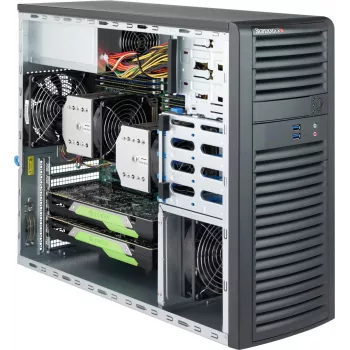 Super Micro Supermicro SC732 D3-1K26B - MDT - ATX extendido 1200 vatios (PS/2) - negro - USB/Audio (CSE-732D3-1K26B)