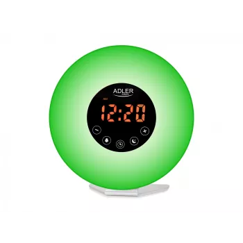 Despertador con luz Adler AD1916 con simulación de amanecer y radio FM