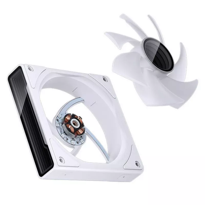 Ventilador de carcasa Jonsbo ZK-120W 3en1 A-RGB blanco — 120 mm, iluminación A-RGB