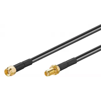 Cable coaxial Microconnect 51675 RP-SMA RP-SMA 1 m negro