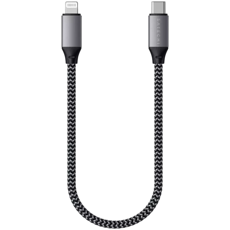 Cable USB Satechi ST-TCL10M 0,25 m USB-C USB-C/Lightning negro gris