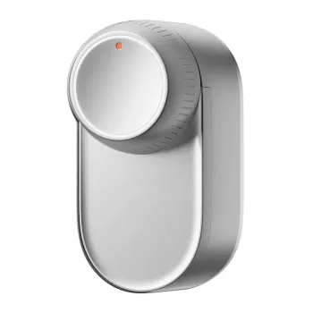 Cerradura de puerta inteligente SwitchBot W5600000S Plata – conectividad Bluetooth, compatible con cerraduras de embutir estándar