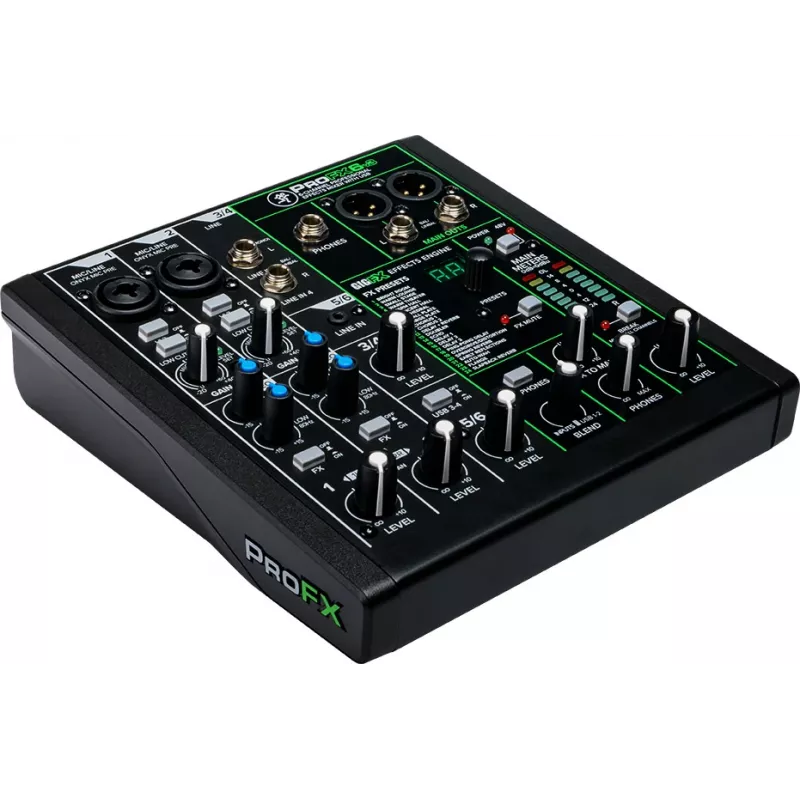 Mezclador Mackie ProFX6v3 mezclador analógico compacto de 6 canales con interfaz USB
