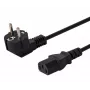 Cable de alimentación SAVIO CL-146 — 3 m, IEC C13 a IEC tipo E, negro