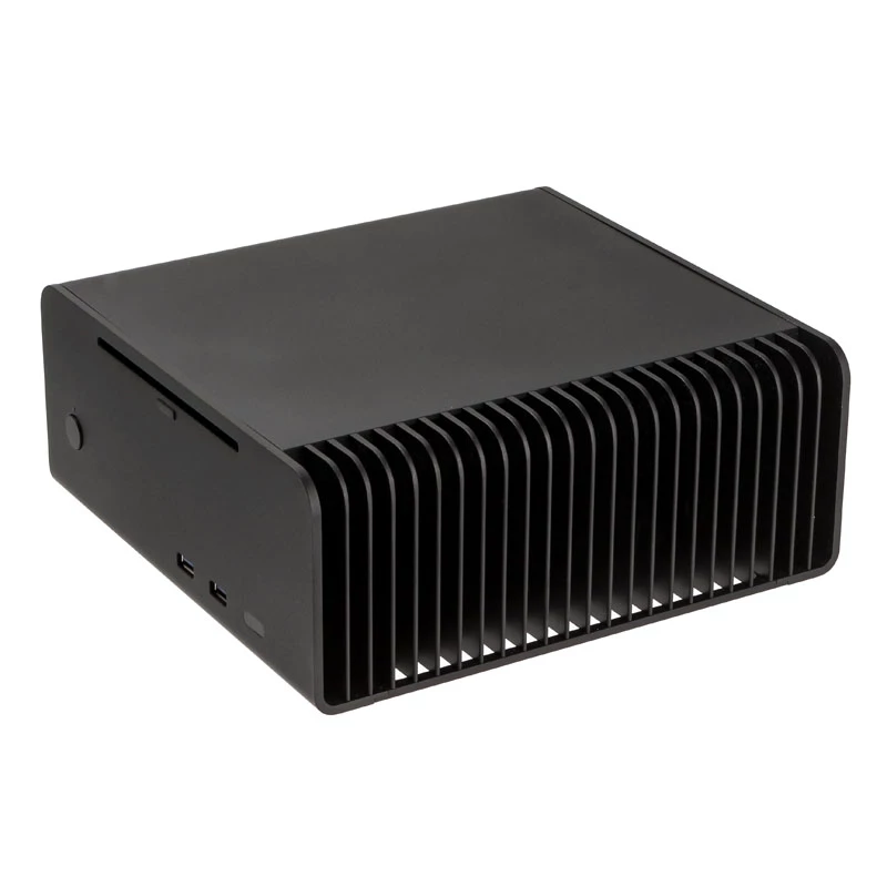 Caja HTPC sin ventilador Streacom ST-FC8B Alpha Optical + fuente de alimentación de 120 vatios