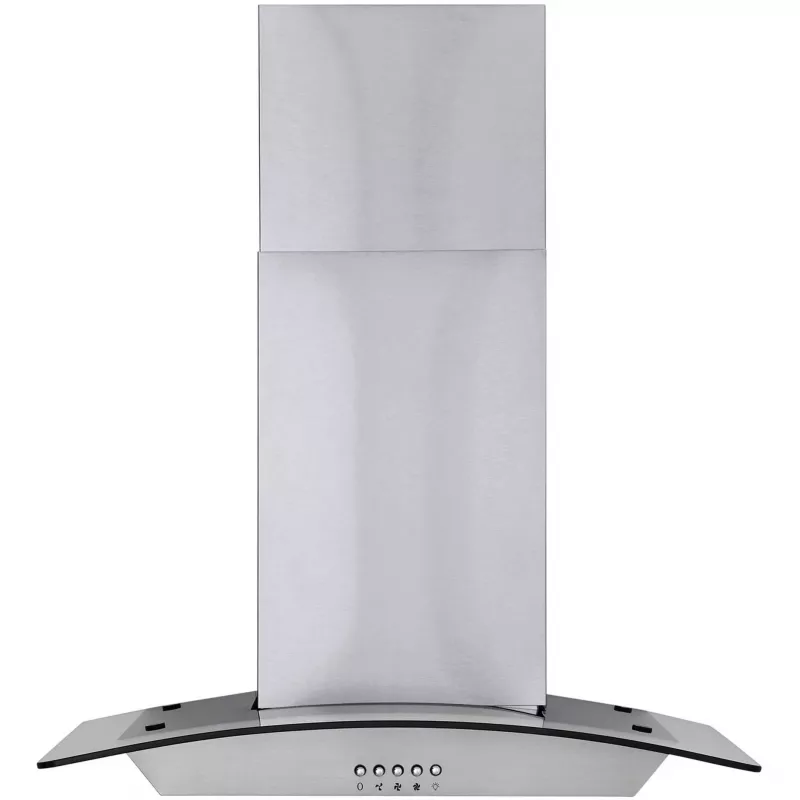 Campana de pared Respekta Nova – acero inoxidable, extracción 307 m³/h, conexión de 150 mm, control por botones