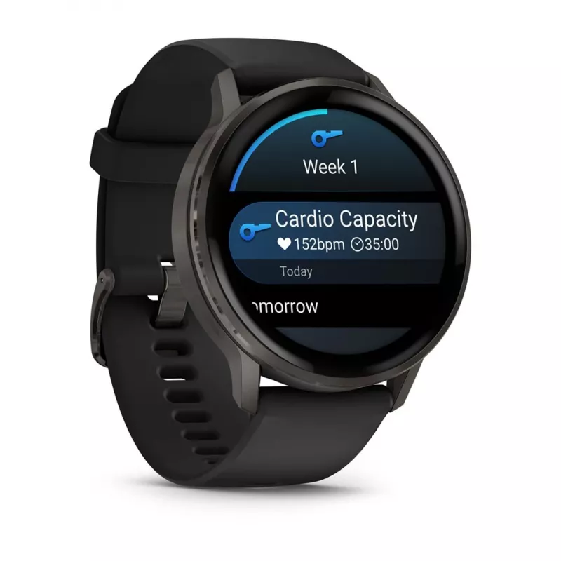 Garmin Venu 4 smartwatch, 45 mm, AMOLED de 1,4 pulgadas, GPS, negro
