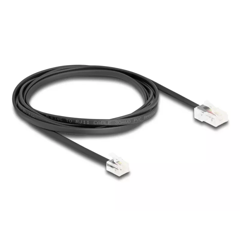 Cable de teléfono DeLOCK 88036 RJ45 a RJ11 2 m negro