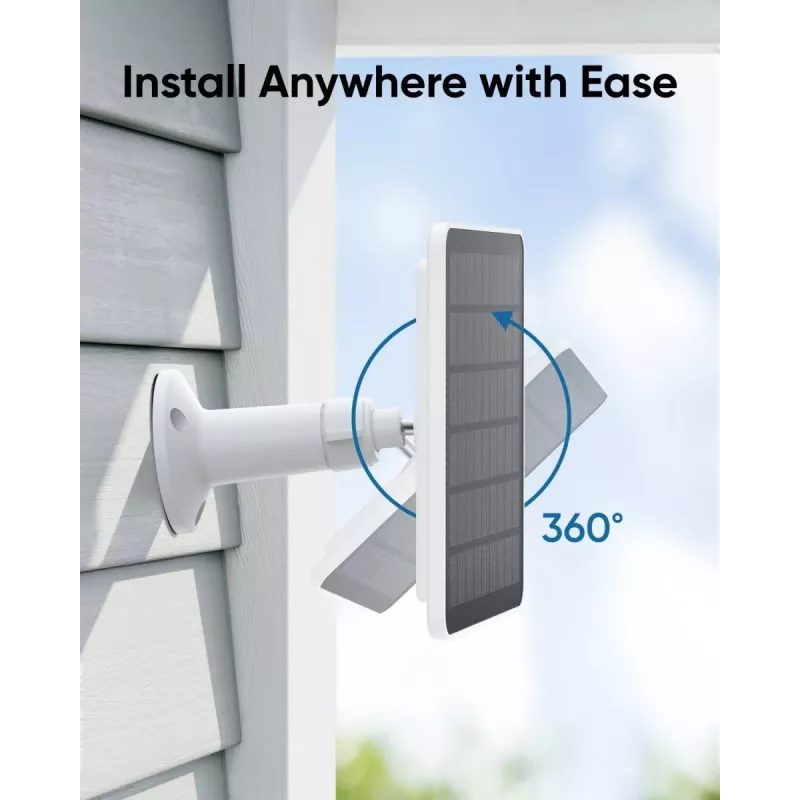 Panel solar Eufy 3W para cámaras EufyCam 2, EufyCam 2 Pro, EufyCam 2C, EufyCam 2C Pro, EufyCam S330, SolocamS230