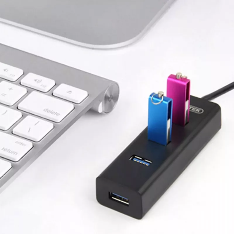 UNITEK Y-3089 hub de interfaz USB 3.2 Gen 1 (3.1 Gen 1) Type-A 5000 Mbit/s negro