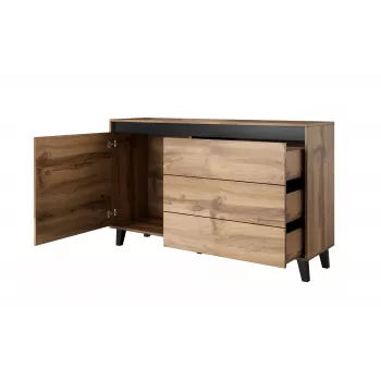 Cómoda Cama NORD roble Wotan/antracita