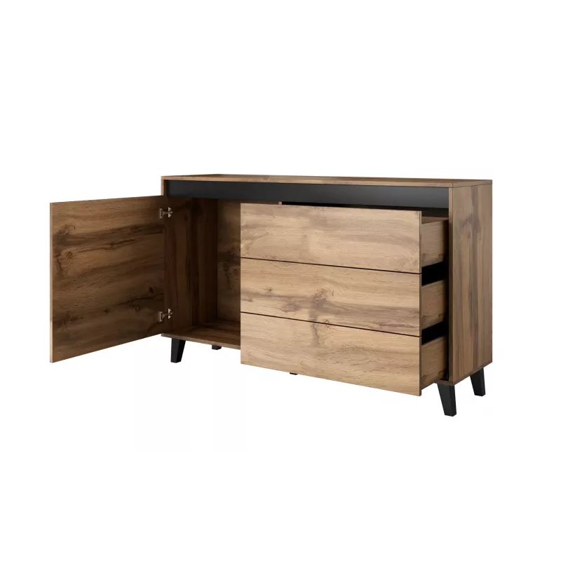 Cómoda Cama NORD roble Wotan/antracita