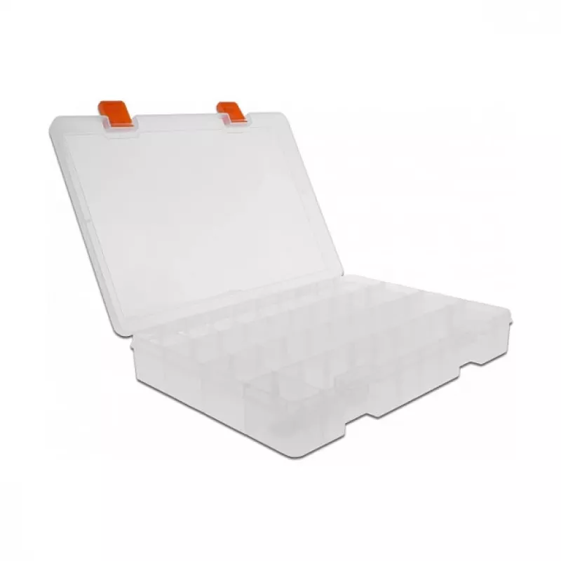 DeLOCK caja de herramientas caja organizadora de plástico transparente 18350