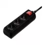 Hama 00108835 Protección contra sobretensiones negro 3 salidas AC 230 V 5 m