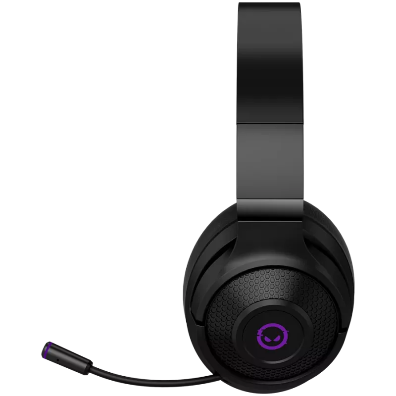 Lorgar Noah 702 (LRG-GHS702) auriculares gaming inalámbricos, Bluetooth 5.3, receptor USB, AUX de 3,5 mm, drivers de 40 mm, 1000 mAh, RGB, negros