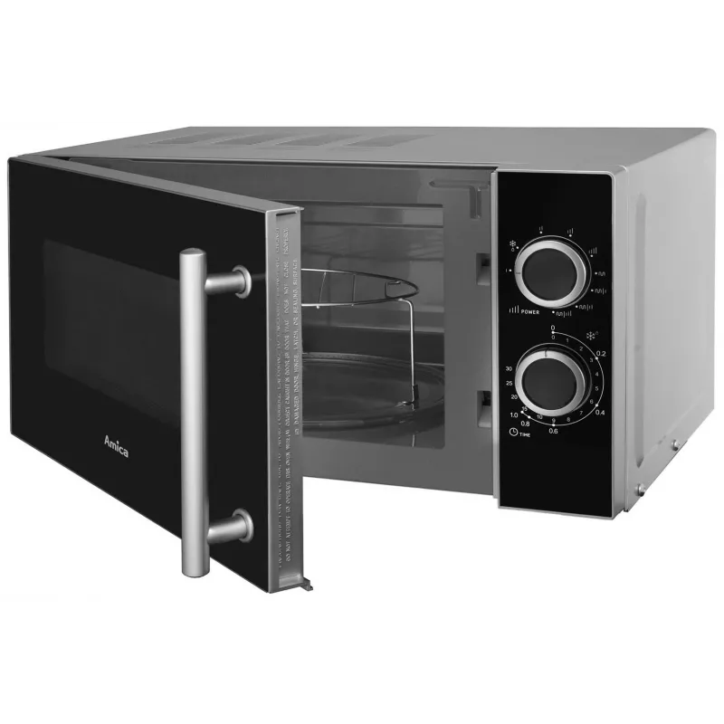 Microondas Amica AMGF20M1GS de sobremesa con grill 20 L 700 W negro, plata