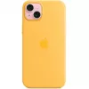 Apple iPhone 15 Plus funda de silicona con MagSafe, Sunshine, MWNF3ZM/A