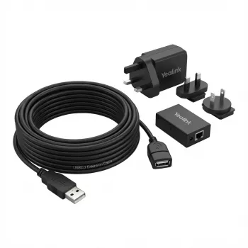 Cable de extensión USB Yealink USB2-EXT-10M con fuente de alimentación, 10 m de longitud