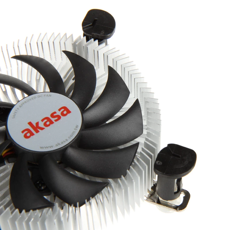 Disipador de CPU de perfil bajo Akasa AK-CC7122BP01, LGA775/LGA1156/LGA1155, aluminio, 75 mm