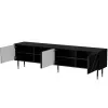 Mueble TV cama meble Cama 4D MOUNTAIN 2040×400×550 mm negro + dorado tablero de partículas superficie superior