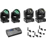 Set LED EUROLITE TMH-W63 TMH-S30 USB QuickDMX Easy Show — cabezas LED wash y spot controladas por DMX