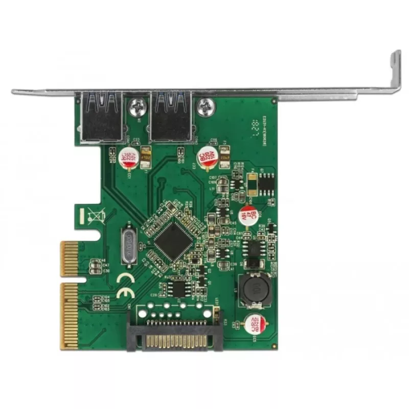 Tarjeta PCI Express x4 a 2 x conector USB 3.1 Gen 2 Type-A externo Delock (90298)
