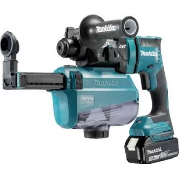 Makita DHR182RTWJ - Martillo perforador - batería - 3 modos - SDS-plus - 1,7 julios - 2 baterías - 18 V