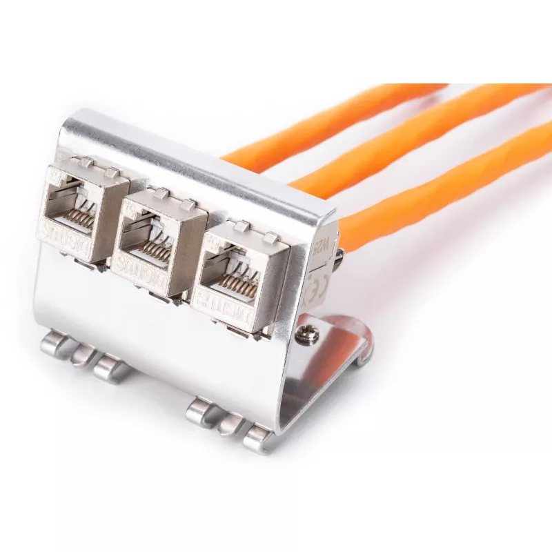 Adaptador Digitus AN-25183 para 3x módulo Keystone acero inoxidable