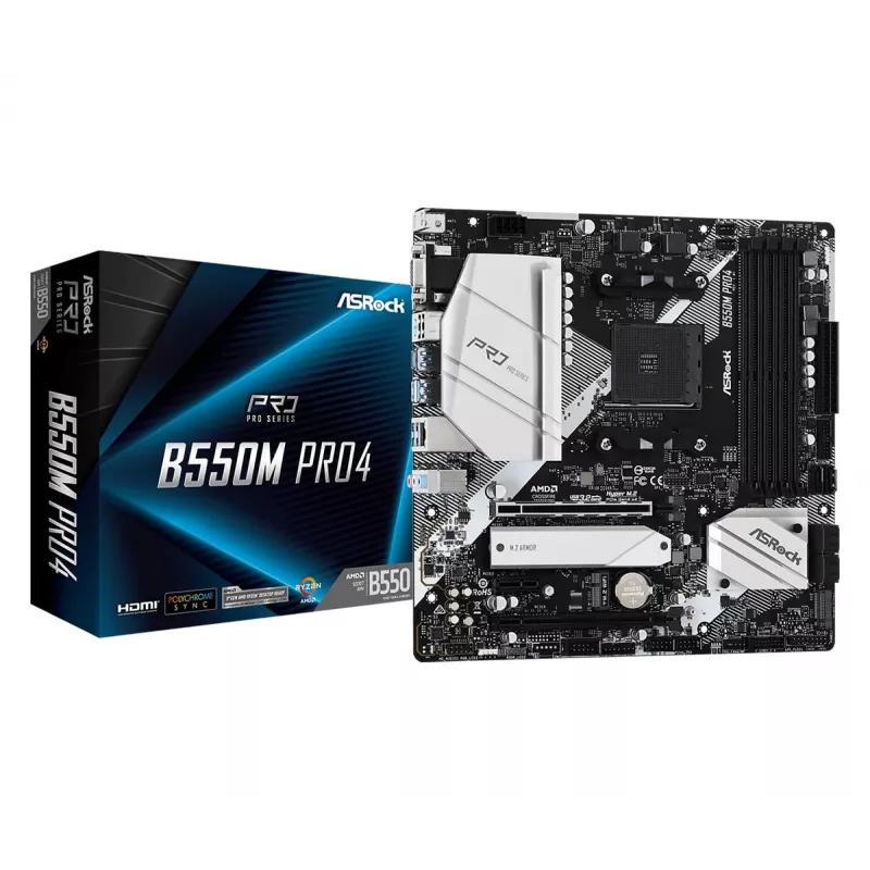 Placa base ASRock B550M Pro4 AM4 Micro-ATX