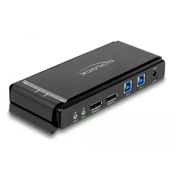Conmutador KVM DeLOCK DisplayPort 1.4 8K 60Hz USB Audio
