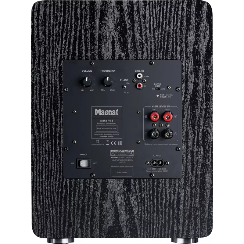 Subwoofer activo Magnat Alpha RS8 80 W negro