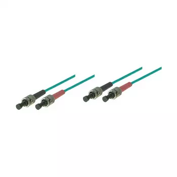 Cable de red de fibra óptica dúplex OM3 (multimodo, 50/125) ST/ST, LSZH, 5m, Good Connections®