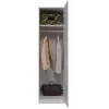 Armario ropero Top e Shop SD-50 BI con 5 baldas, 1 puerta, marco blanco
