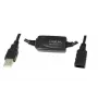Cable USB LogiLink 15M USB 2.0 M/F negro