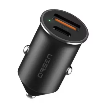 Cargador de coche Orsen C8 45W — 45W USB-C PD carga rápida, negro