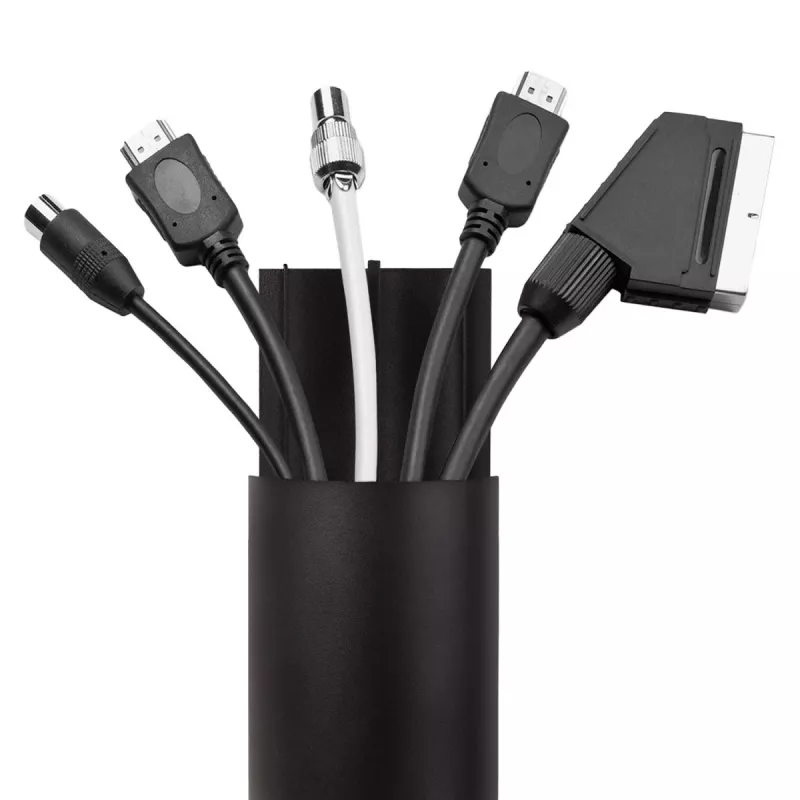 Canaleta para cables de aluminio MACLEAN MC-814 B negra — cubrecables