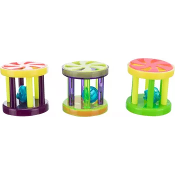 Pelota para gatos Trixie Ball Trixie Ball and Roll, plástico, cascabel, multicolor, Ø 4,5 cm, 1 unidad