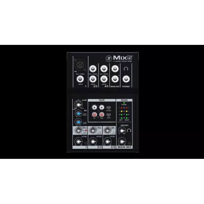 Mackie Mix5 5 canales 20 – 30000 Hz Negro