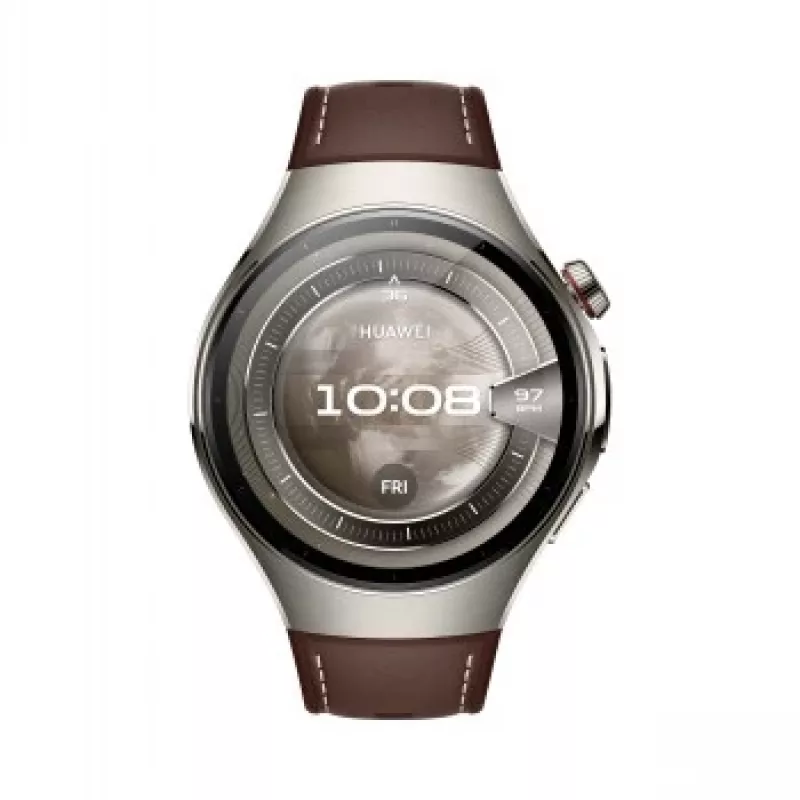 Huawei Watch 5 46 mm 55020EVY reloj inteligente, AMOLED de 1,5 pulgadas 466x466, GPS, NFC, 4G LTE, titanio, plata/marrón