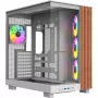 Caja de PC Thermaltake View 380 XL WS ARGB blanco nieve — Torre Midi, soporte ATX, con ventana