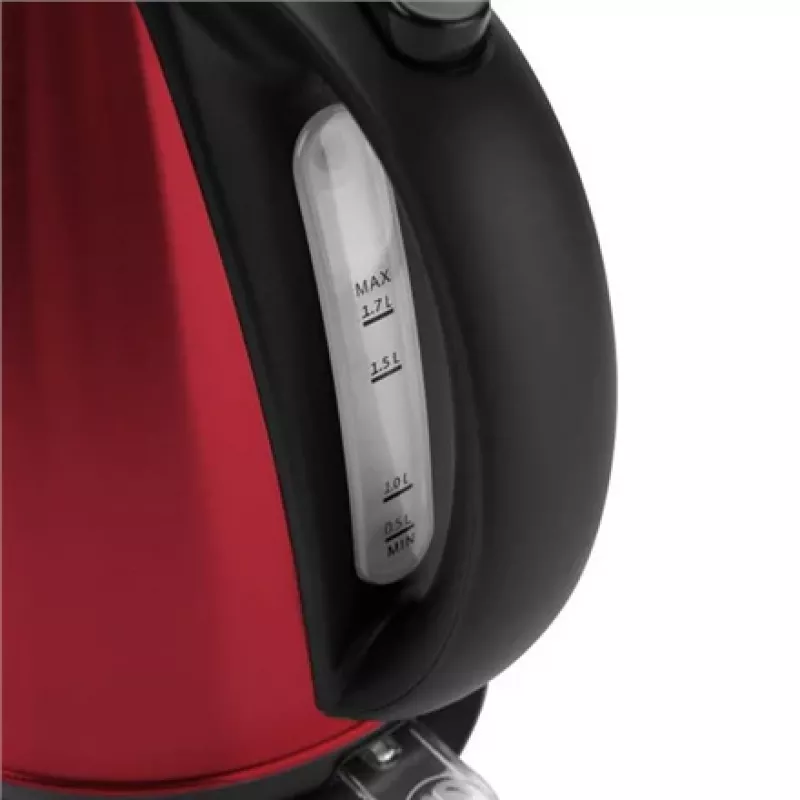 ETA | Hervidor | 359090010 | Estándar | 2200 W | 1,7 L | Acero inoxidable | Base giratoria 360° | Rojo