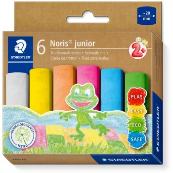 Tiza para suelo Staedtler 2365 C6 — Noris junior, colores surtidos, diámetro 20 mm, 1 ud.
