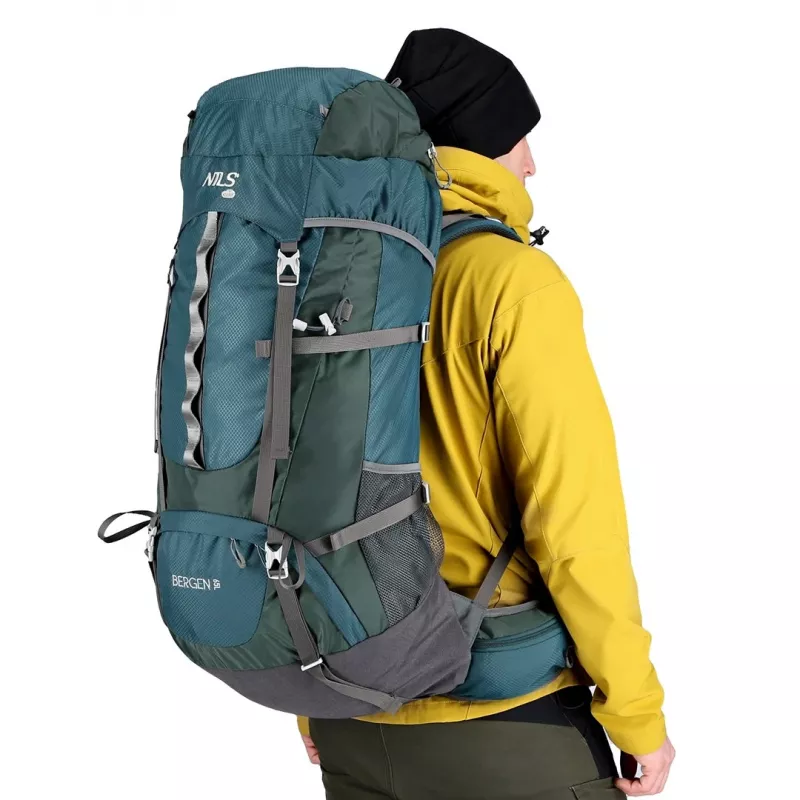 Mochila de senderismo NILS Camp NC1949 Bergen 65L – verde